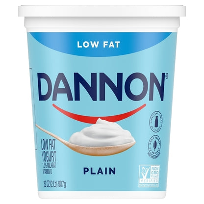 Dannon All Natural Low Fat Plain Yogurt, 6 x 32 oz Case - DOT product image 2