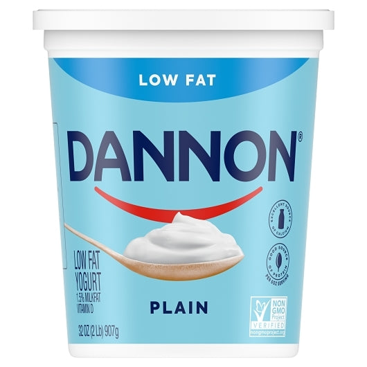 Dannon All Natural Low Fat Plain Yogurt, 6 x 32 oz Case - DOT product image 2