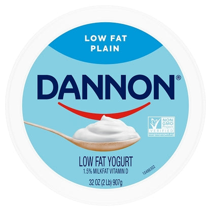 Dannon All Natural Low Fat Plain Yogurt, 6 x 32 oz Case - DOT product image 5