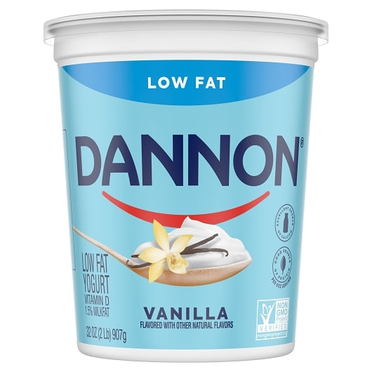 Dannon Low Fat Natural Vanilla Yogurt, 6 x 32 oz Case - DOT product image 2