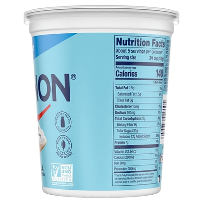 Dannon Low Fat Natural Vanilla Yogurt, 6 x 32 oz Case - DOT product image 4