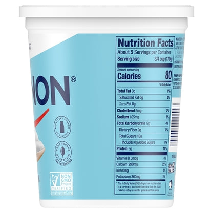 Dannon Non Fat Natural Plain Yogurt, 6 x 32 oz Case - DOT product image 4