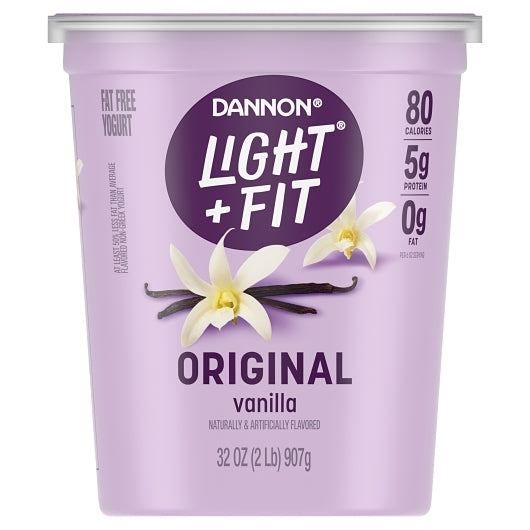 Light and Fit Nonfat Vanilla Yogurt, 6 x 32 oz Case - Cheese & Dairy