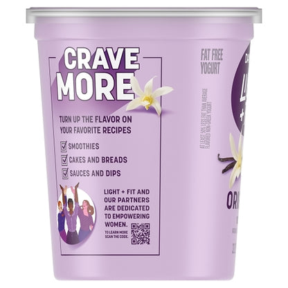 Light and Fit Nonfat Vanilla Yogurt, 6 x 32 oz Case - DOT product image 2