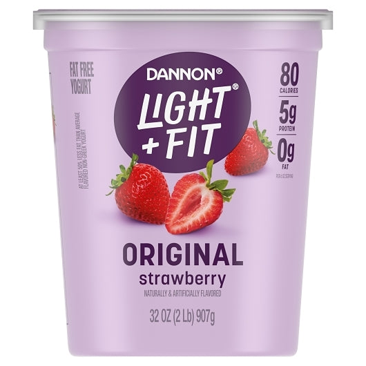 Light & Fit Nonfat Strawberry Yogurt, 6 x 32 oz Case - Cheese & Dairy