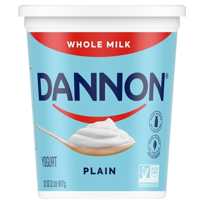 Dannon All Natural Whole Milk Plain Yogurt, 6 x 32 oz Case - DOT product image 2