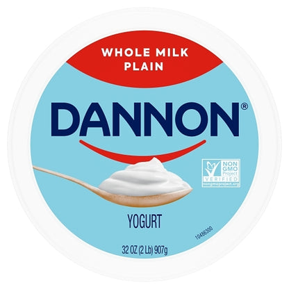 Dannon All Natural Whole Milk Plain Yogurt, 6 x 32 oz Case - DOT product image 5