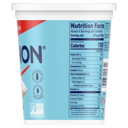 Dannon All Natural Whole Milk Plain Yogurt, 6 x 32 oz Case - DOT product image 4