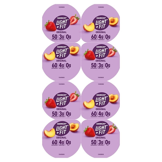 Light & Fit 12 Strawberry and 12 Peach Yogurt, 6 x 16 oz Case - DOT product image 5