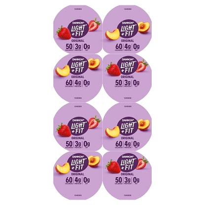 Light & Fit 12 Strawberry and 12 Peach Yogurt, 6 x 16 oz Case - DOT product image 5