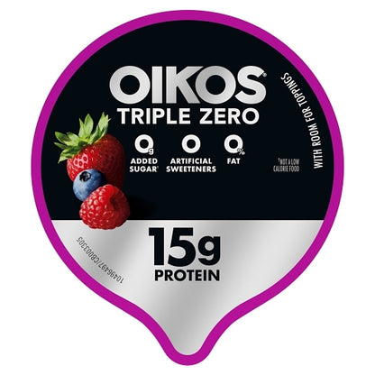 Oikos Triple Zero Mixed Berry Yogurt, 12 x 5.3 oz Case - DOT product image 4