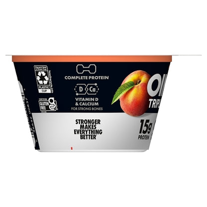 Oikos Triple Zero Peach Yogurt, 12 x 5.3 oz Case - DOT product image 2