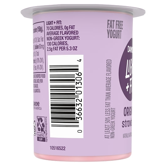 Light and Fit Nonfat Strawberry Yogurt, 12 x 5.3 oz Case - DOT product image 3
