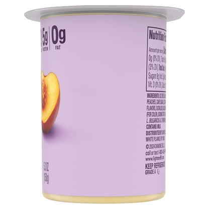 Light and Fit Nonfat Peach Yogurt, 12 x 5.3 oz Case - DOT product image 4
