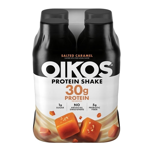 Oikos Ready To Drink Salted Caramel Protein Shake, 3 x 48 fl oz Case - Nutrition Drinks