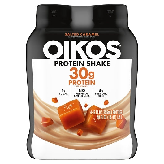 Oikos Ready To Drink Salted Caramel Protein Shake, 3 x 48 fl oz Case - Nutrition Drinks - image 2