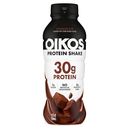 Oikos Ready To Drink Chocolate Protein Shake, 12 x 12 fl oz Case - Nutrition Drinks