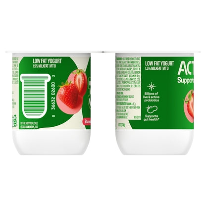 Activia Low Fat Strawberry Yogurt, 6 x 16 oz Case - DOT product image 2