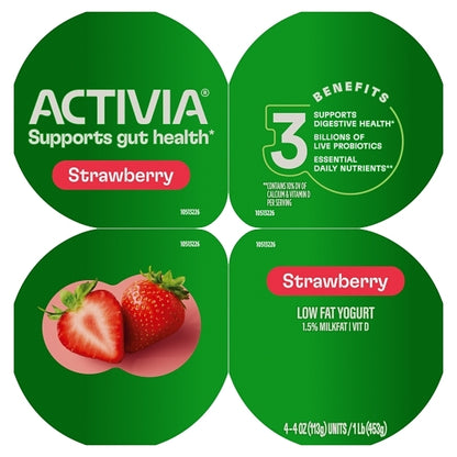 Activia Low Fat Strawberry Yogurt, 6 x 16 oz Case - DOT product image 4