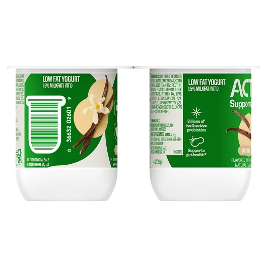 Activia Vanilla Probiotic Yogurt, 4 Ounce - 24 per case. - DOT product image 2
