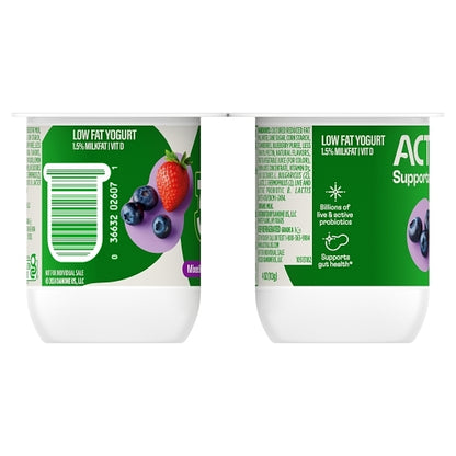 Activia Low Fat Mixed Berry Yogurt, 6 x 16 oz Case - DOT product image 2