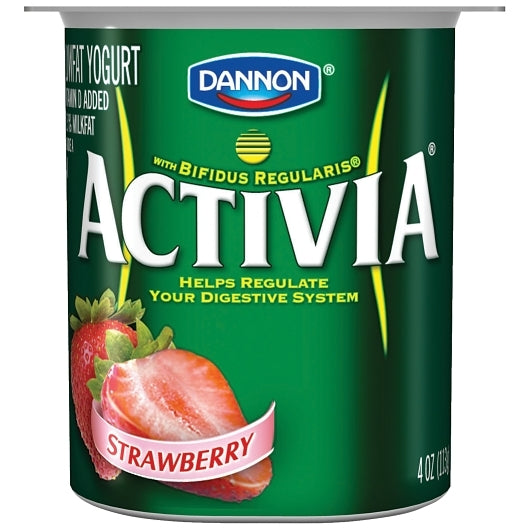 Activia Low Fat 12 Strawberry and 12 Peach Yogurt, 24 x 24 ct Case - Cheese & Dairy