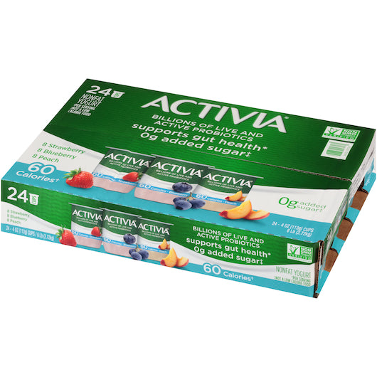 Activia Light Strawberry Peach Blueberry Probiotic Yogurt (4 Oz, 24 Per Case) - DOT product image 2
