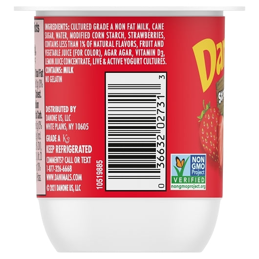 Danimals Nonfat Strawberry Yogurt, 1 x 4 oz Case - DOT product image 2