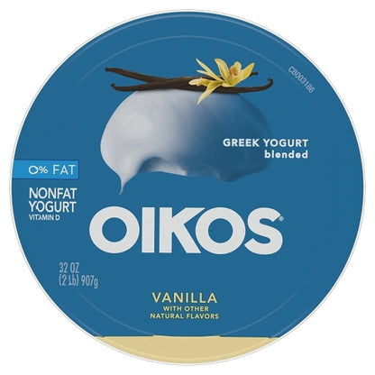 Oikos 0% Fat Greek Vanilla Yogurt, 6 x 32 oz Case - DOT product image 4
