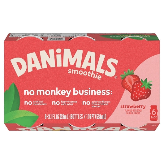 Danimals Strawberry Explosion Smoothies, 8 x 18.6 fl oz Case - DOT product image 4