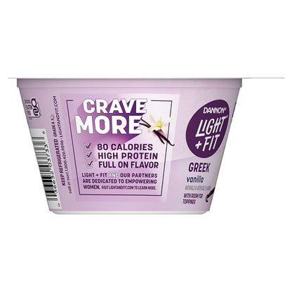 Light and Fit Nonfat Vanilla Yogurt, 12 x 5.3 oz Case - DOT product image 2