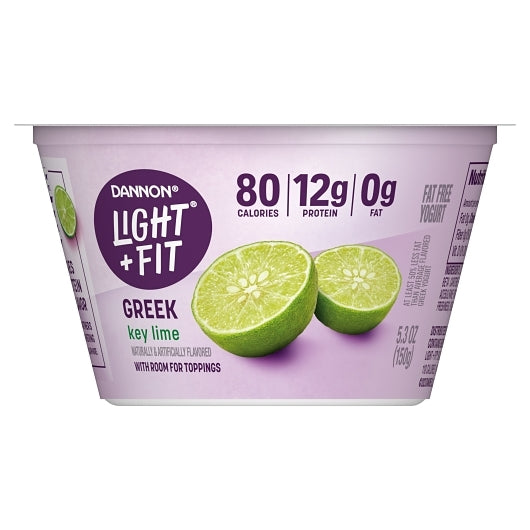 Light & Fit Nonfat Key Lime Yogurt, 12 x 5.3 oz Case - Cheese & Dairy