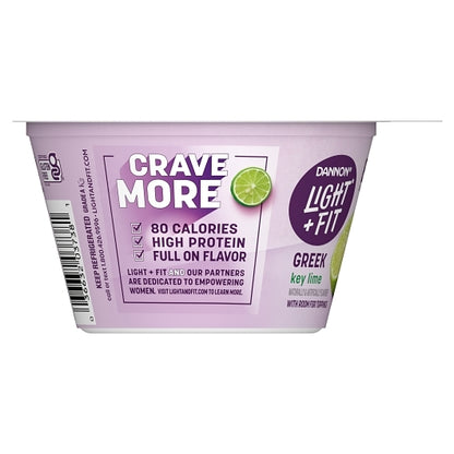 Light & Fit Nonfat Key Lime Yogurt, 12 x 5.3 oz Case - DOT product image 2