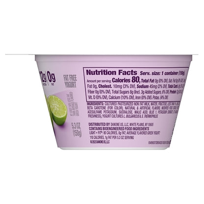 Light & Fit Nonfat Key Lime Yogurt, 12 x 5.3 oz Case - DOT product image 3