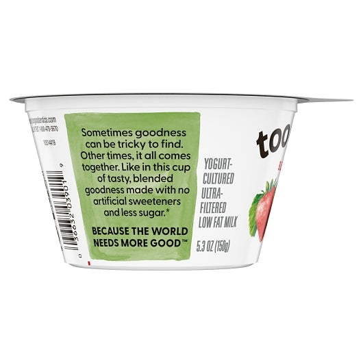 Too Good & Co Low Fat Strawberry Yogurt, 12 x 5.3 oz Case - DOT product image 2