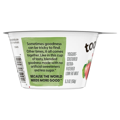Too Good & Co Low Fat Strawberry Yogurt, 12 x 5.3 oz Case - DOT product image 2