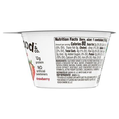 Too Good & Co Low Fat Strawberry Yogurt, 12 x 5.3 oz Case - DOT product image 3