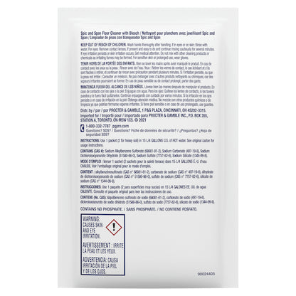 Spic & Span Floor Cleaner w/Bleach Concentrate Powder Packet, 45 x 2.2 oz Case - DOT product image 3