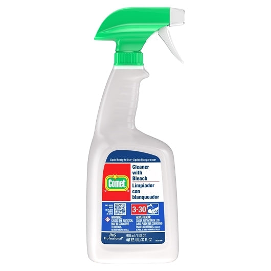 Comet Professional Cleaner With Bleach liquid ready to use Spray Bottle, 8 x 32 oz Case - Squeeze Bottles & Dispensers