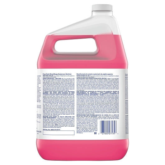 Clean Quick Professional Broad Range Sanitizer Concentrate, 3 x 1 GA Case - Nutrition facts label