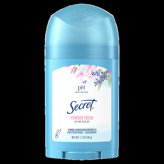 Secret Women's Ph Balanced 24 Hour Powder Fresh Anti-Perspirant Deodorant Solid, 2 x 6 x 1.7 oz Case - Health & Personal