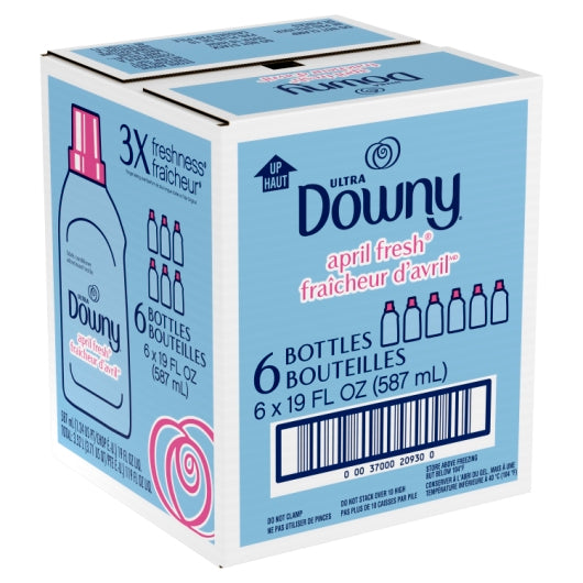 Downy April Fresh Ultra Fabric Conditioner, 6 x 19 fl oz Case - Health & Personal Care