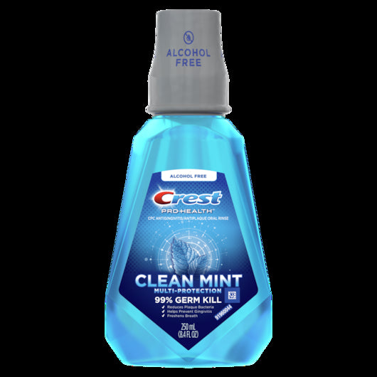 Crest Mouthwash Pro Health Clean Mint, 6 x 8.4 fl oz Case - Health & Personal Care