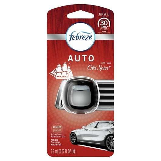 Febreze Air Freshener Car Old Spice, 8 x 0.07 fl oz Case - Cleaners & Sanitizers