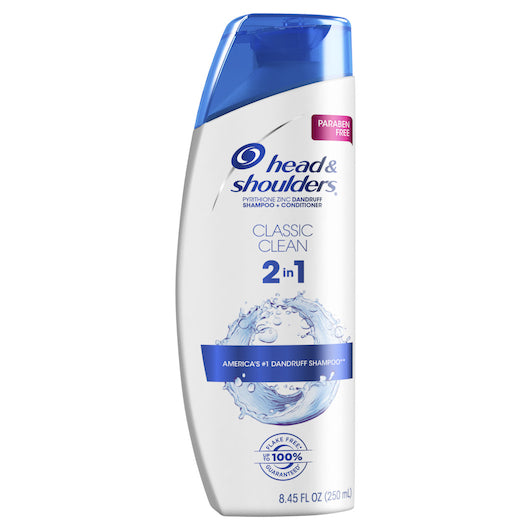 Head and Shoulders 2-In-1 Classic Clean Shampoo, 6 x 8.45 fl oz Case - Health & Personal Care