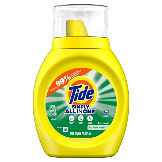 Tide Simply Clean & Fresh High Efficiency Liquid Detergent, 6 x 25 fl oz Case - Cleaners & Sanitizers