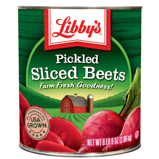 Libbys Pickled Smooth Pickle Sliced Smooth Beets, 6 x 105 oz Case - Condiments & Sauces