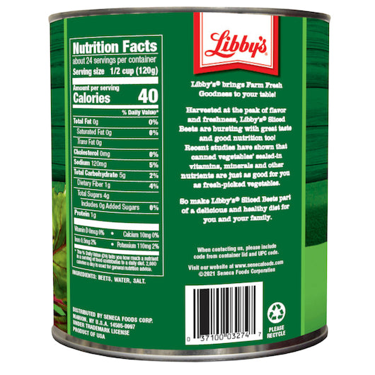 Libbys Medium Fancy Sliced Beets, 6 x 104 oz Case - DOT product image 2