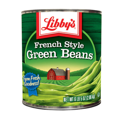 Libby's French Style Green Beans, 6 x 101 oz Case - Fruit & Sides