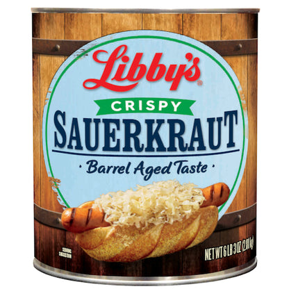 Libbys Fancy Sauerkraut Crispy Sauerkraut Bulk, 6 x 99 oz Case - Fruit & Sides